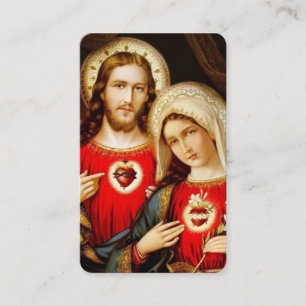 Tarjetas de oración   Corazones sagrados