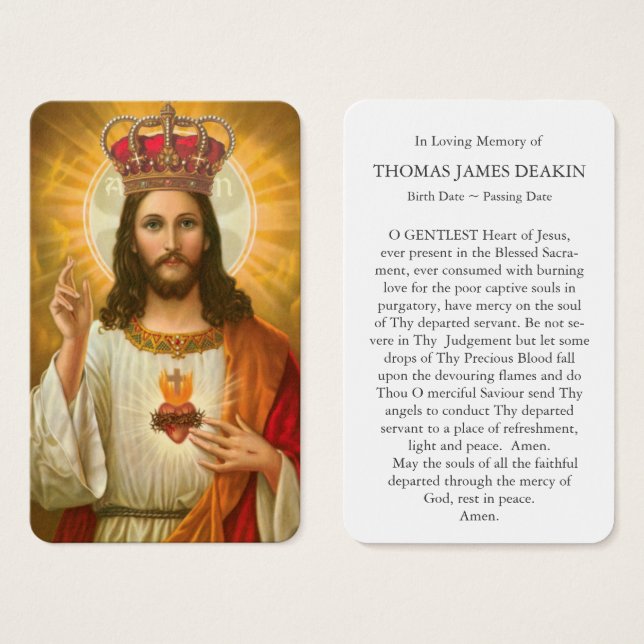Tarjetas de oración | Cristo nuestro Rey (Anverso y reverso)