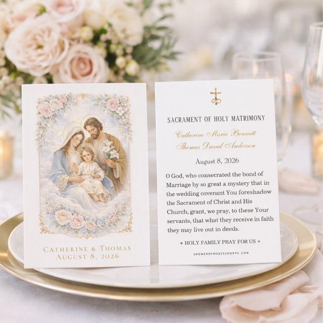 Tarjetas de Oración de Boda Católica de la Sagrada (Subido por el creador)