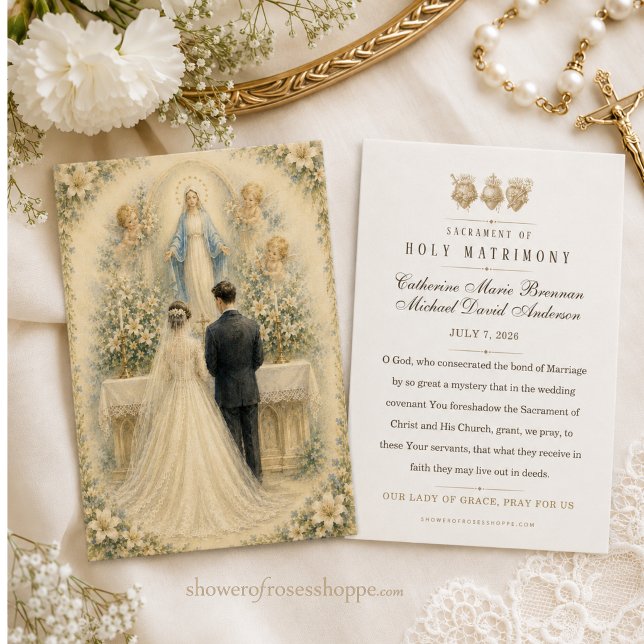 Tarjetas de oración de boda de Nuestra Señora de l (Subido por el creador)