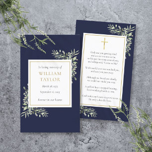 Tarjetas de oración de condolencias para funeral c