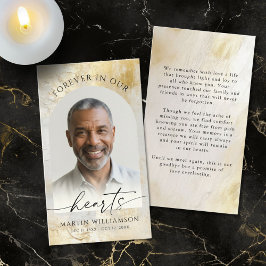 Tarjetas de Oración de Foto Dorada Elegantes Por S