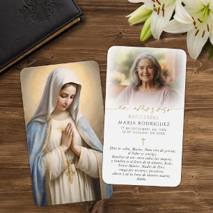 Tarjetas de oración de la Virgen María Hail Mary c