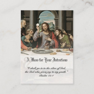 Tarjetas de Oración de Ofrenda de Misa Católica