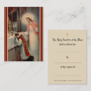 Tarjetas de Oración de Ofrenda de Misa Católica