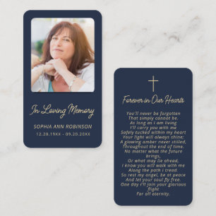 Tarjetas de oración de simpatía funeral memorial o