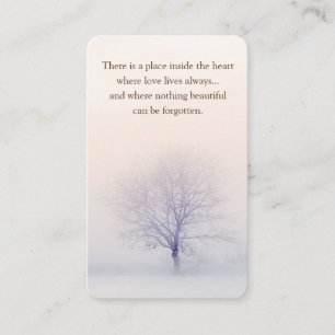 Tarjetas de oración   Deluxe del árbol de invierno