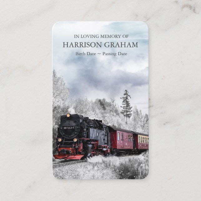 Tarjetas de oración | Deluxe del tren de vapor (Anverso)