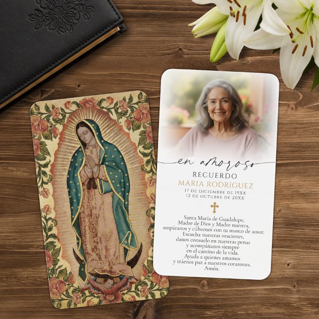 Tarjetas de oración españolas con foto conmemorati (Subido por el creador)