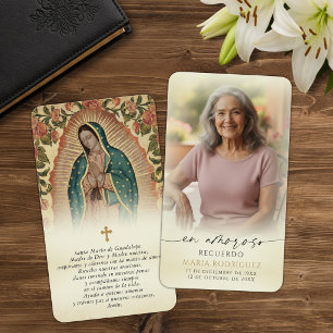Tarjetas de Oración Españolas en Memoria Amorosa d