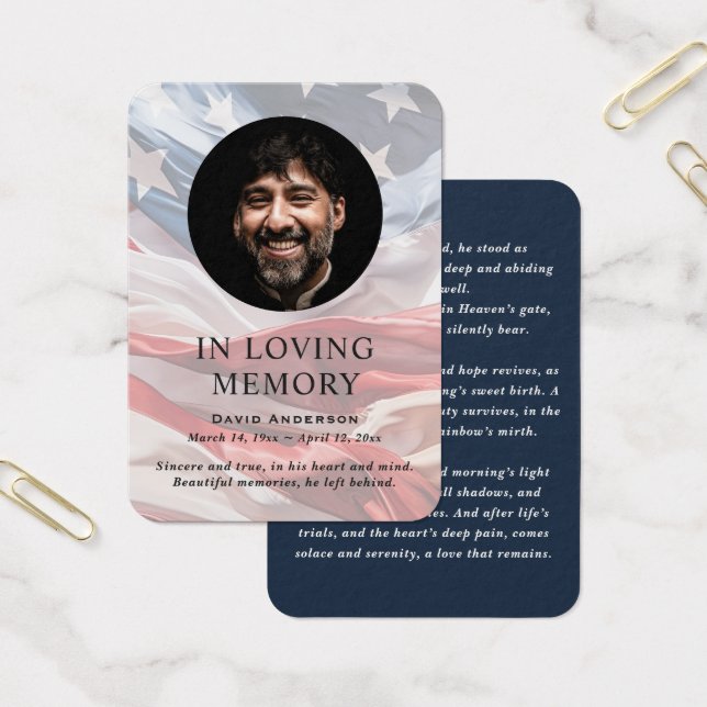 Tarjetas de oración fotográficas para funerales co (Oficina)