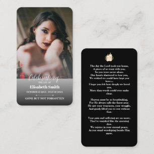 Tarjetas de oración funerales - Celebración de la 