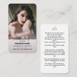 Tarjetas de oración funerales - Celebración de la 