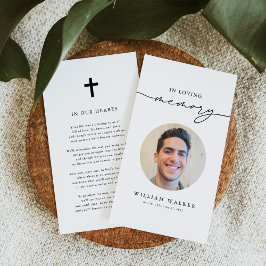 Tarjetas de oración funeraria conmemorativa de fot