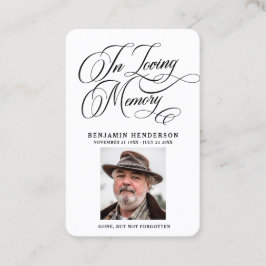 Tarjetas de oración funerarias elegantes para simp