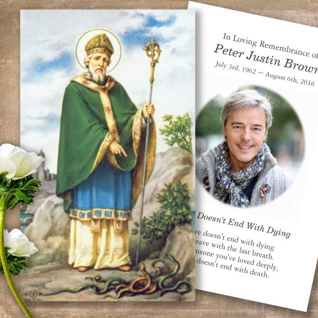 Tarjetas de oración | Glorioso San Patricio (catholic, religious, celebration of life, in loving memory of, prayer cards for bereavement)