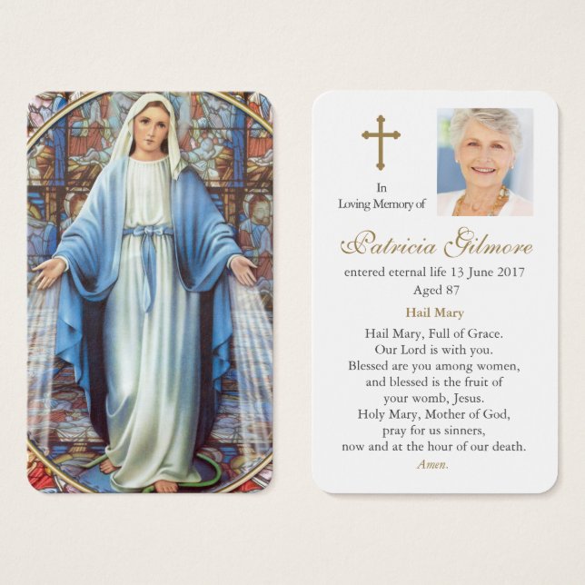 Tarjetas de oración | Hail Mary (Anverso y reverso)