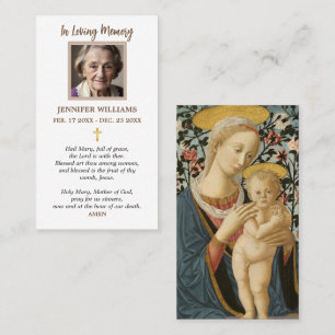 Tarjetas de Oración I Madonna y Niño Santa Madre M