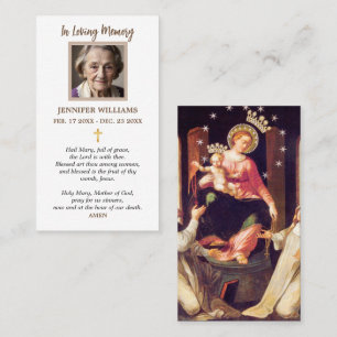 Tarjetas de Oración I Santa Virgen María y Niño Je