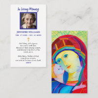 Tarjetas de Oración Icono Moderna de la Madonna Vi