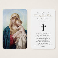 Tarjetas de oración | Madre María y Niño Jesús