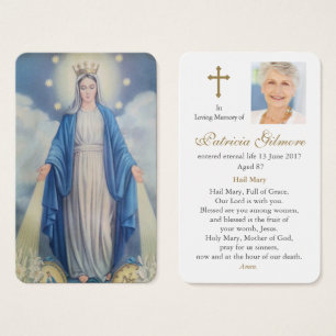 Tarjetas de oración   Medalla milagrosa de Nuestra