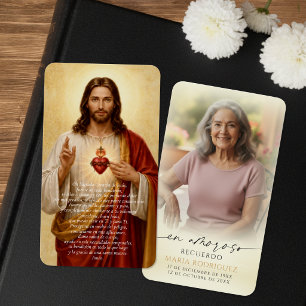 Tarjetas de Oración Memorial del Sagrado Corazón d