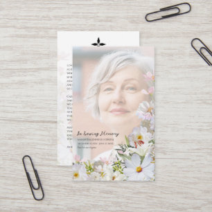 Tarjetas de Oración Memorial Florales