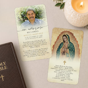 Tarjetas de oración memoriales de Nuestra Señora d