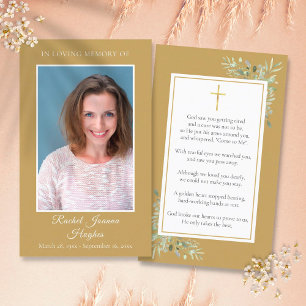 Tarjetas de oración memoriales de simpatía fúnebre
