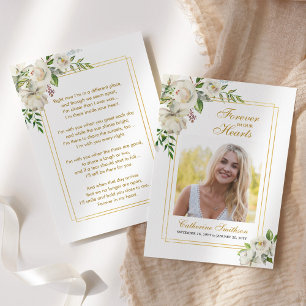 Tarjetas de oración memoriales funerarias de simpa