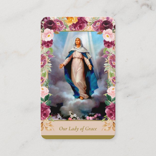 Tarjetas de oración | Nuestra Señora de la Gracia  (Anverso)
