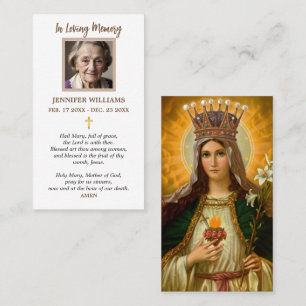 Tarjetas de Oración Nuestra Señora Sagrado Corazón