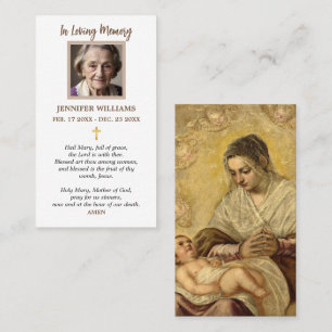 Tarjetas de Oración Nuestra Señora Virgen María y