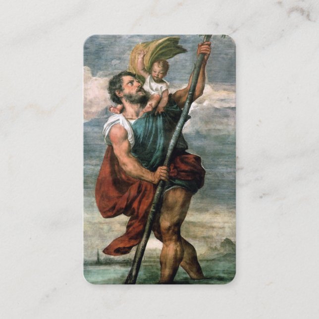 Tarjetas de oración | Oración a St Christopher (Anverso)