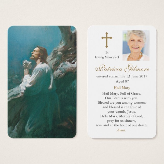 Tarjetas de oración | Oración de Jesucristo 2 (Anverso y reverso)