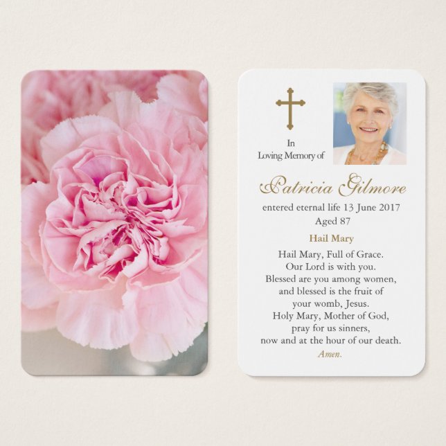 Tarjetas de oración | Peony (Anverso y reverso)