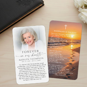 Tarjetas de Oración Poema Huellas en Nuestros Cora