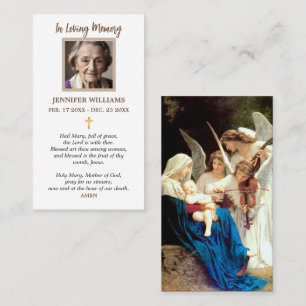 Tarjetas de Oración Religiosas Virgen María y Ánge