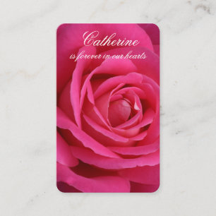 Tarjetas de oración   Rosa rosa profundo