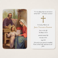 Tarjetas de oración | Sagrada Familia 4
