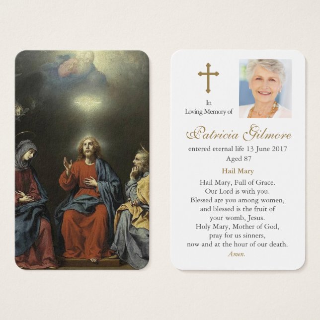 Tarjetas de oración | Sagrada Familia y Espíritu S (Anverso y reverso)
