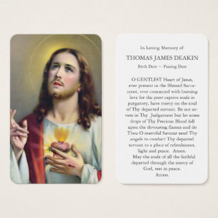 Tarjetas de oración   Sagrado Corazón De Jesús