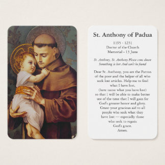 Tarjetas de oración | San Antonio de Padua