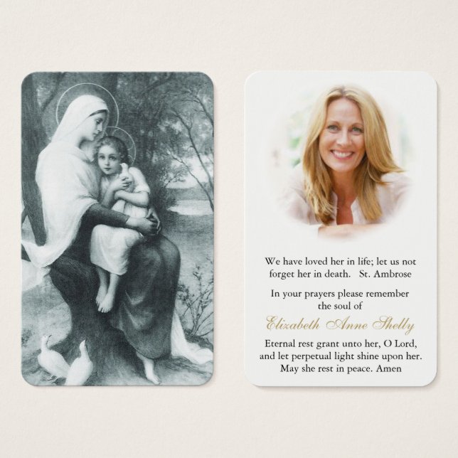 Tarjetas de oración | Santa Ana y Mary (Anverso y reverso)