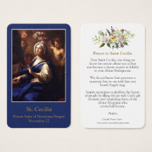 Tarjetas de oración | Santa Cecilia