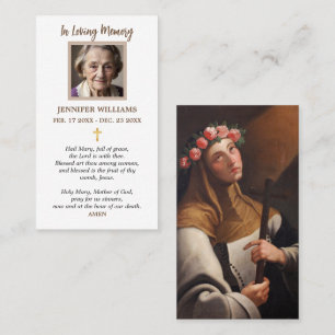 Tarjetas de Oración Santa Rosa de Lima Santos Cató