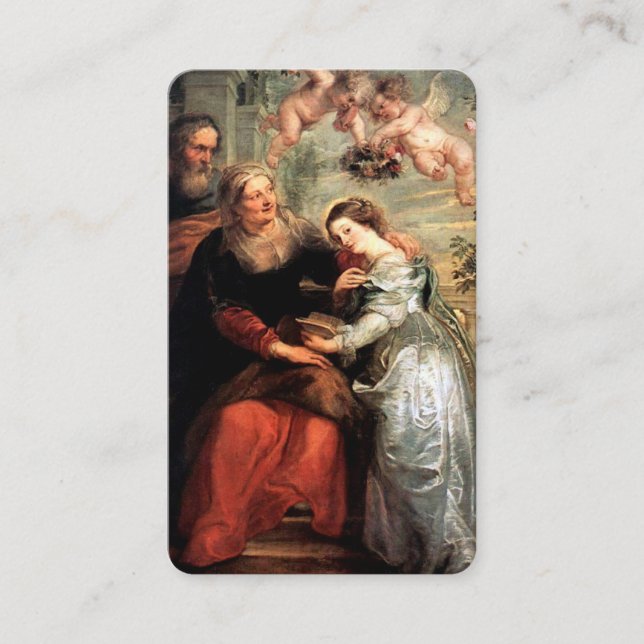 Tarjetas de oración | St Anne y St Joachim (Anverso)
