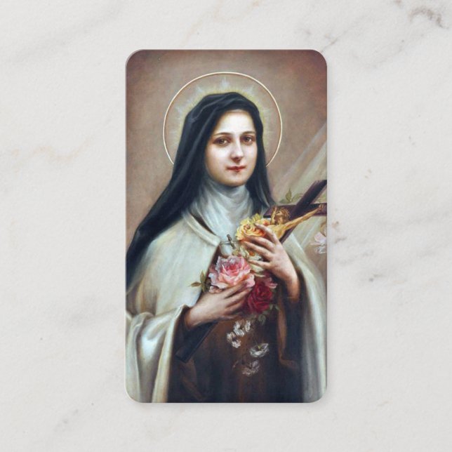 Tarjetas de oración | Thérèse aux Rosas (Anverso)