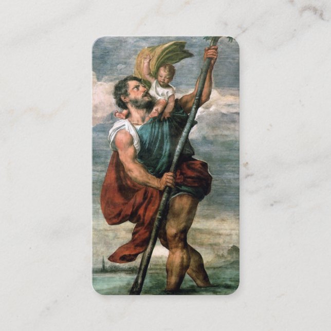 Tarjetas de oración | Viajes de St Christopher (Anverso)